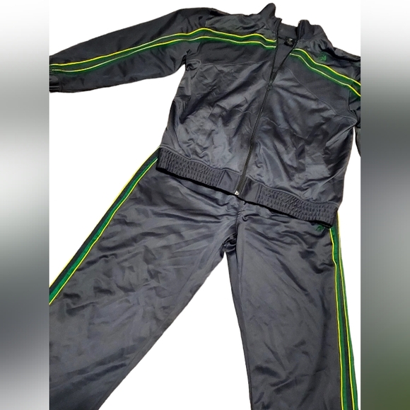 - Shaq L Track Suit  Gray Green Vintage 90s Jacket Pants Fullzip Athletic … - Picture 3 of 7